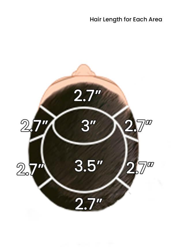 hair length for each area