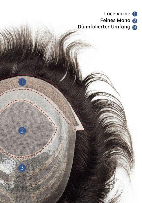 natürliches, robustes und flexibles Haarsystem Männer Lordhair