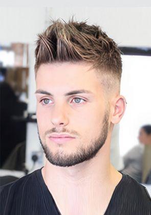 Pre-Cut Haarteil mit strukturiertem Pompadour-Haarschnitt für Männer