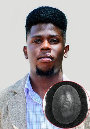 Aroamerikanisches Haarsystem für Männer aus 0,08 mm dünner Folie und Gaze