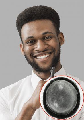 SuperSkin Afro | Afro Haarsystem mit dünner knotenloser 0,08 mm Folien Montur
