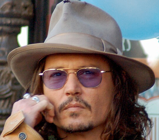 Eckige Gesichtsform von Johnny Depp