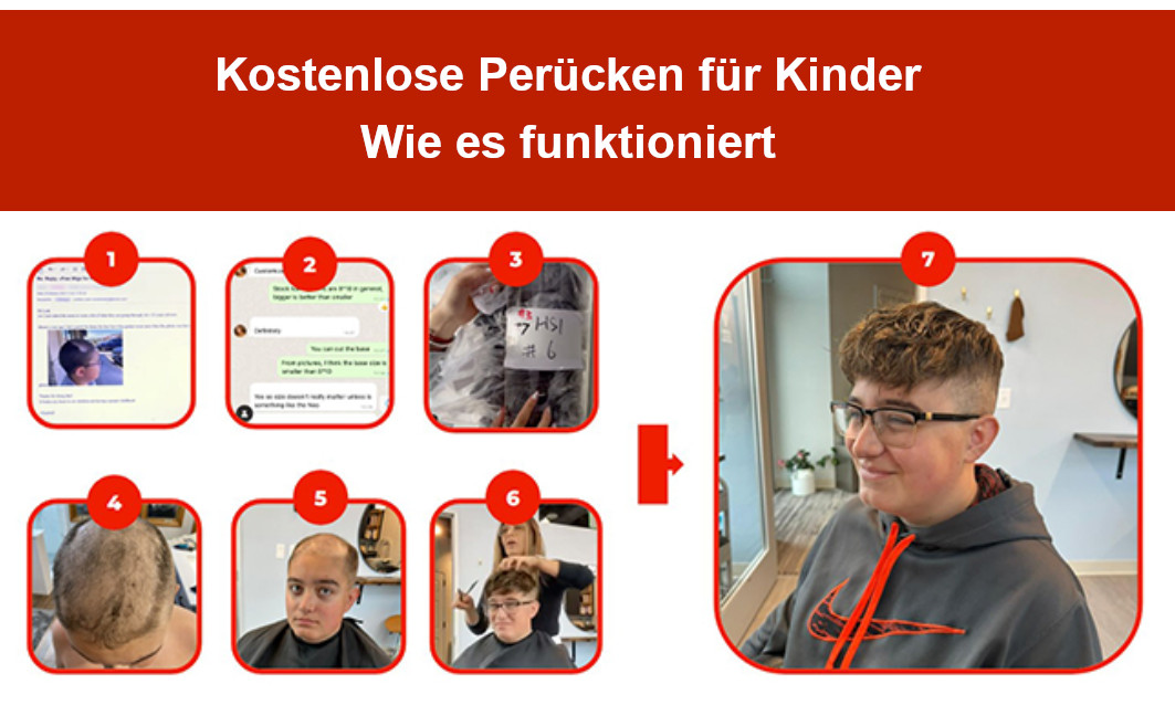 Kostenlose Perücken für Kinder - wie es funktioniert